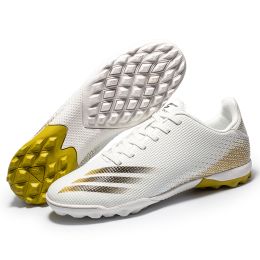 Football Shoes, Rubber Nails, Long Nails, Artificial Turf Training Shoes (Option: White-45)