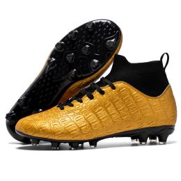 Football Men's High-top Foot Sock Training Shoes (Option: Gold-33)