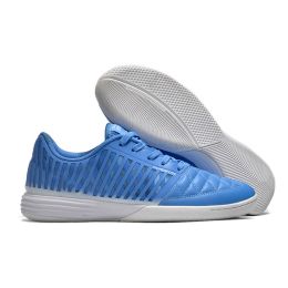 Mesh MD Shock Absorption Training Shoes Flat Bottom (Option: White & Sky Blue-39)