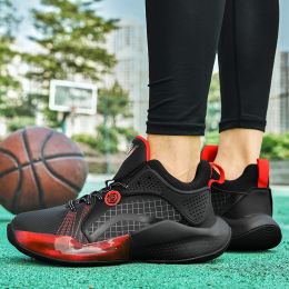 New Youth Competition Training Basketball Shoes (Option: Black-44)