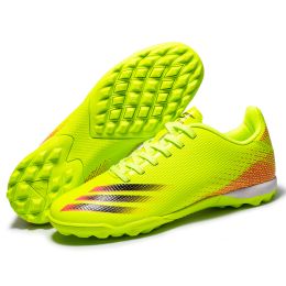 Football Shoes, Rubber Nails, Long Nails, Artificial Turf Training Shoes (Option: Green-36)