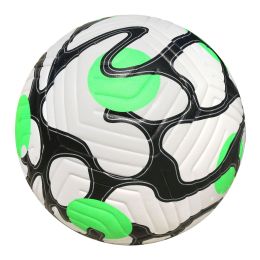 Pu Leather Hot Fit Football (Option: White Green Black-Ball 5)